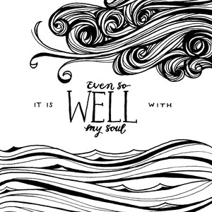 It Is Well With My Soul: handmade PRINTABLE INSTANT DOWNLOAD 6 color versions included image 3