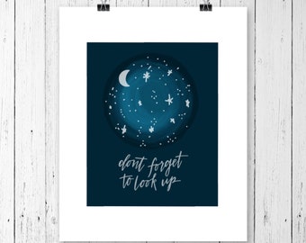 Dont Forget to Look Up PRINTABLE DIGITAL DOWNLOAD