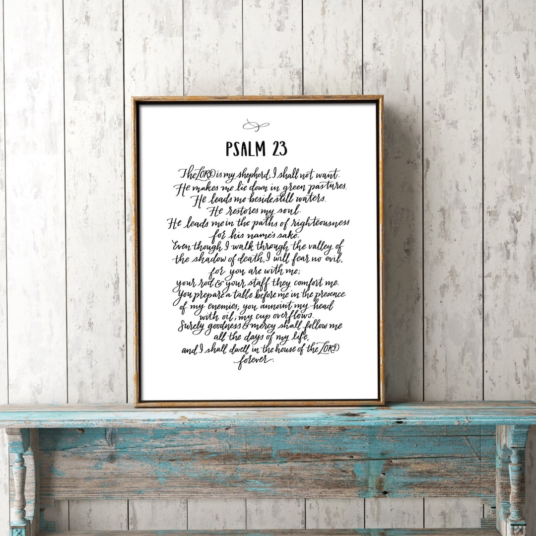 Psalm 23 PRINTABLE DIGITAL DOWNLOAD - Etsy