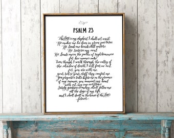 Psalm 23 PRINTABLE DIGITAL DOWNLOAD