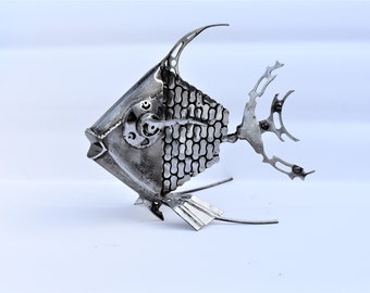 Fish, Fish sculpture, Zodiac gift, Metal sculpture, Restaurant decor, Steampunk fish, Gift men, Office decor, Home decor, Art fish, Gift art