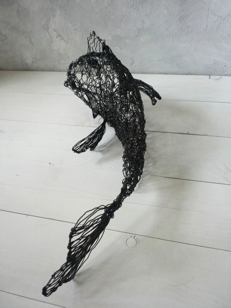 Wire fish Fish sculpture Zodiac gift Metal sculpture Etsy