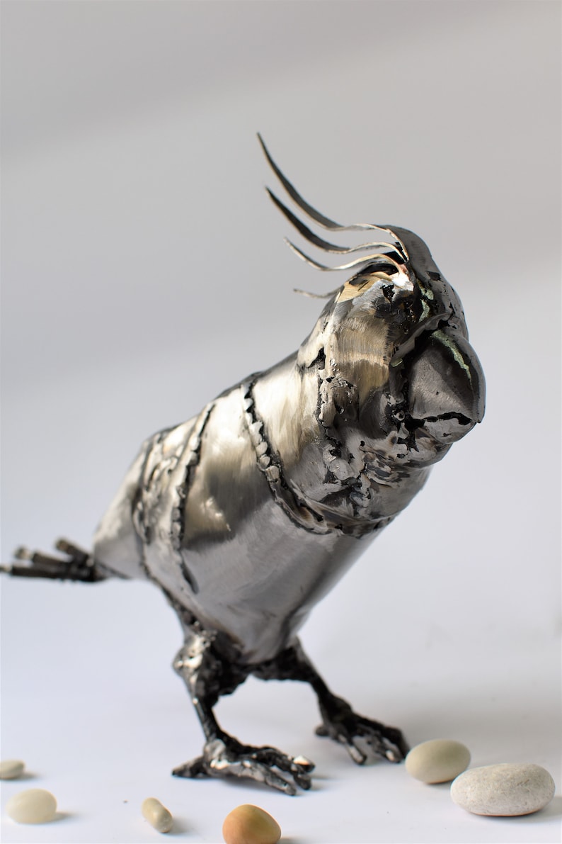 Metal Sculpture Parrot Sculpture Metal Parrot Steampunk Etsy