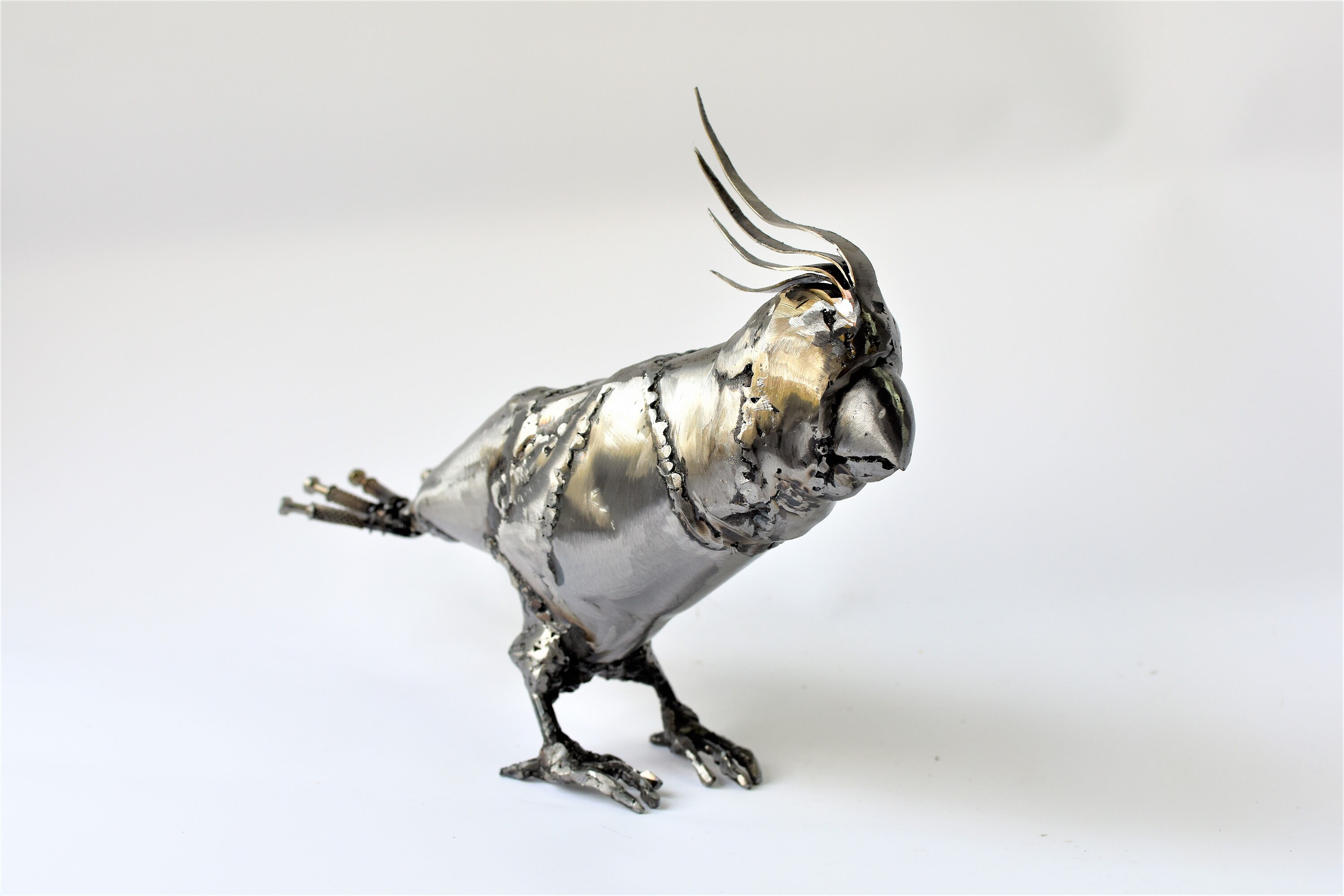 Metal Sculpture Parrot Sculpture Metal Parrot Steampunk Etsy