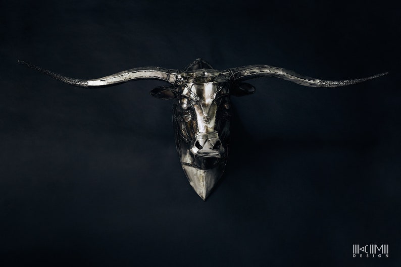 Bull Metal Wall Art Bull Sculpture Metal Sculpture Ranch Etsy