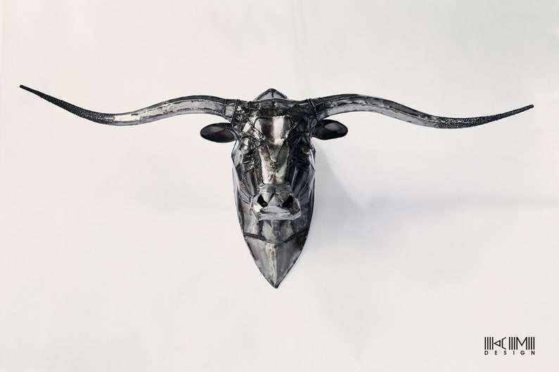 Bull Metal Wall Art Bull Sculpture Metal Sculpture Ranch Etsy