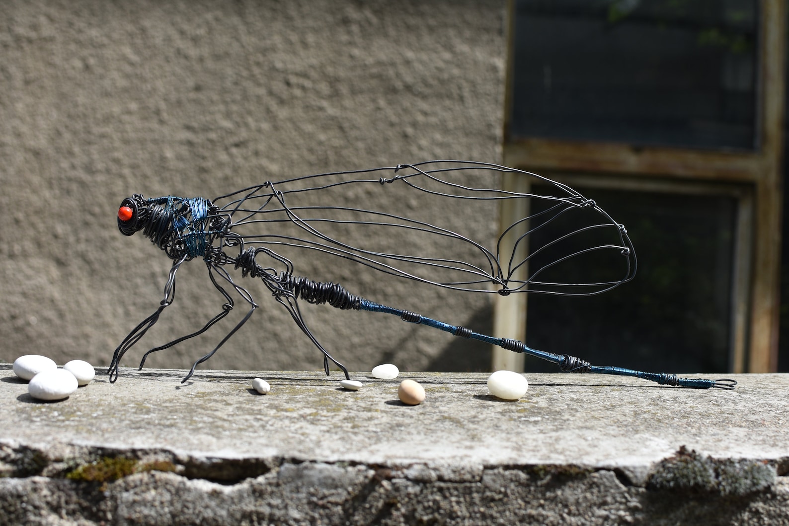 Wire Sculpture Dragonfly Insect Decor Bug Decor Decoration Etsy