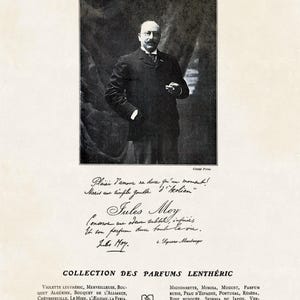 Antique 1907 French Perfume Poster – Vintage Lentheric Ad – Belle Epoque Wall Art – Digital Download – Parisian Retro Print