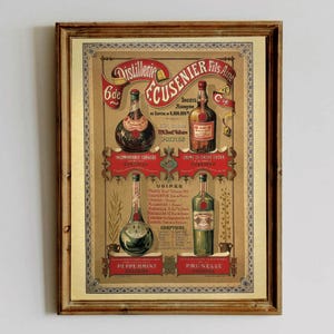 Französisches Spirituosen-Werbeplakat - Belle Époque Getränkewerbung (Digitaler Download Bonus Titelseite)