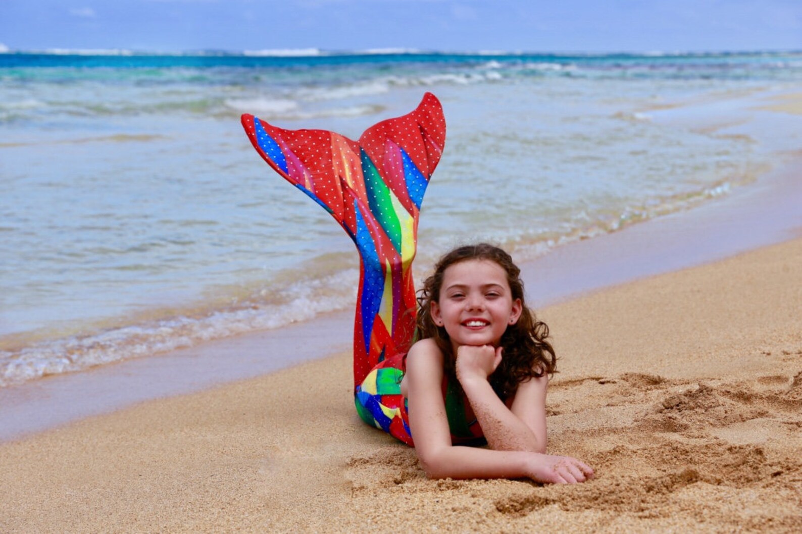 Sea Water Rainbow Swimmable Mermaid Tail includes Monofin & Etsy