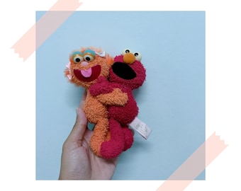 Vintage Elmo & Zoe pluche poppen - Sesame Workshop Collectibles