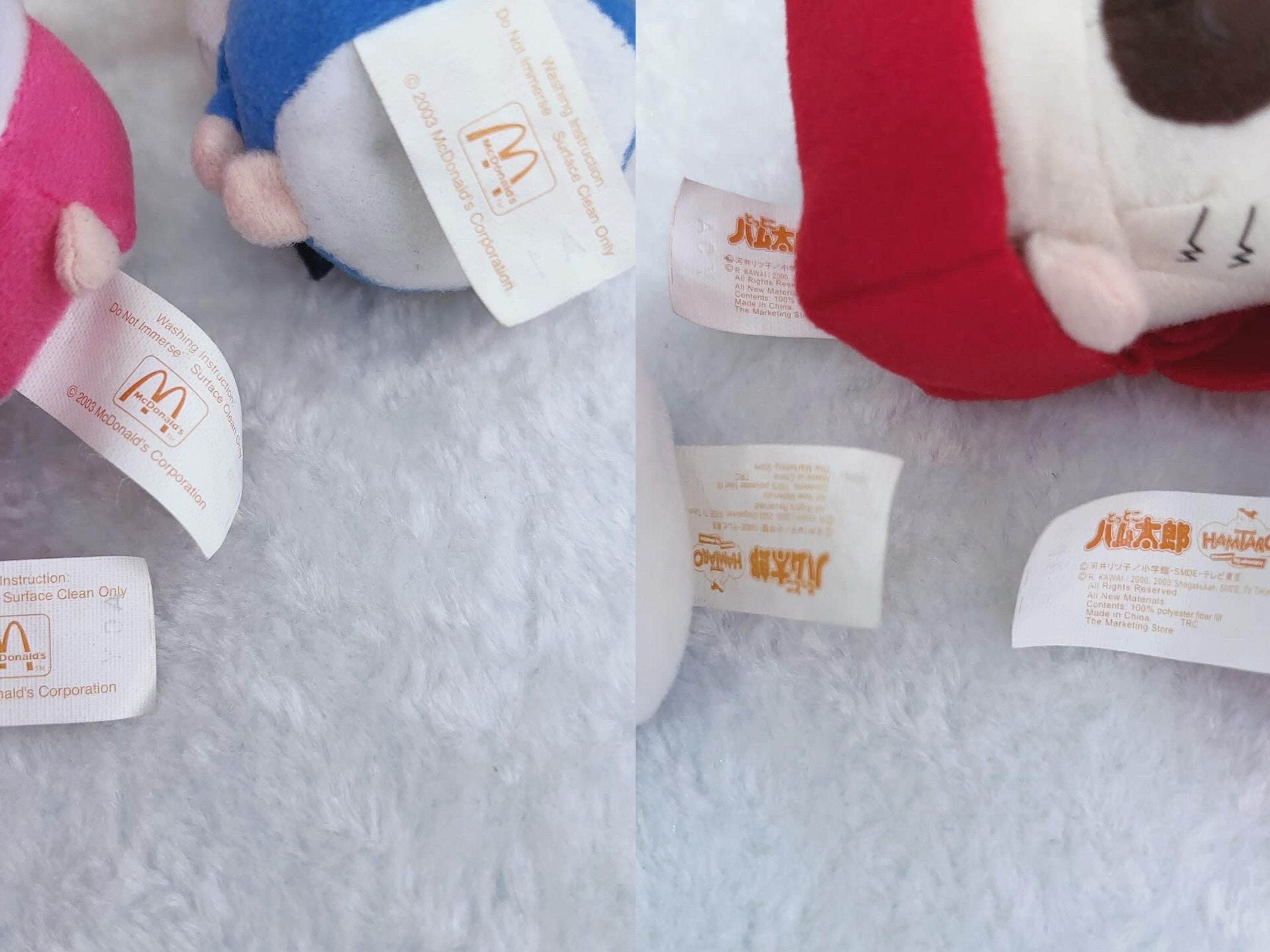 Lot De 3 Peluches Hamtaro – McDonald's 2003 – Collection (État D'occasion)