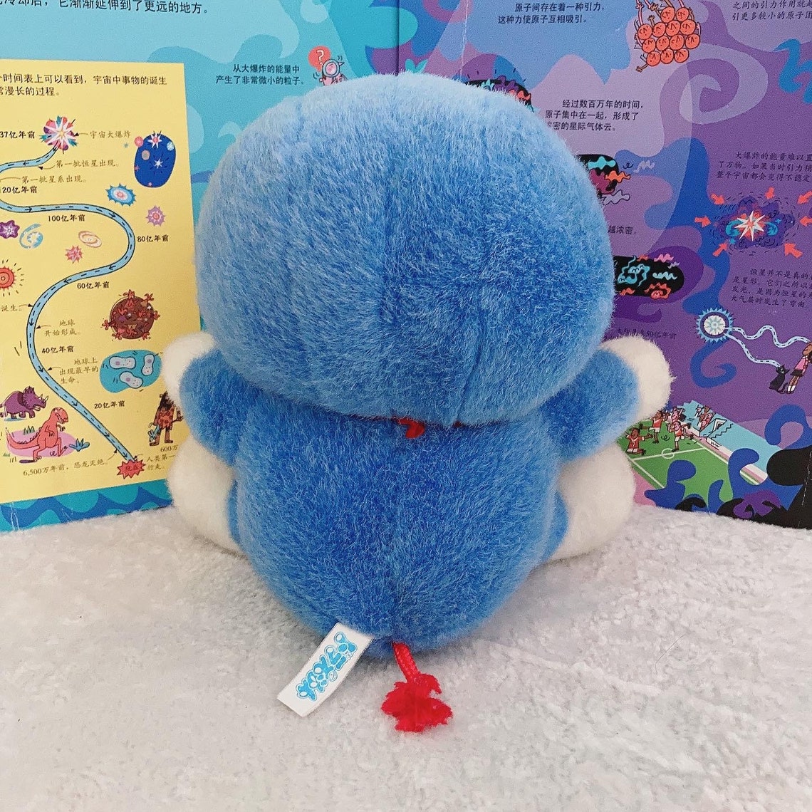 Vintage Plushie 1970 / Japan Blue Cat Plush / Anime Japan Doll / Cat