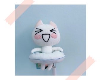 Cat Vintage Plushie Doll / Japan Anime Toy 2004 / Doko Demo 5 th Anniversary collection