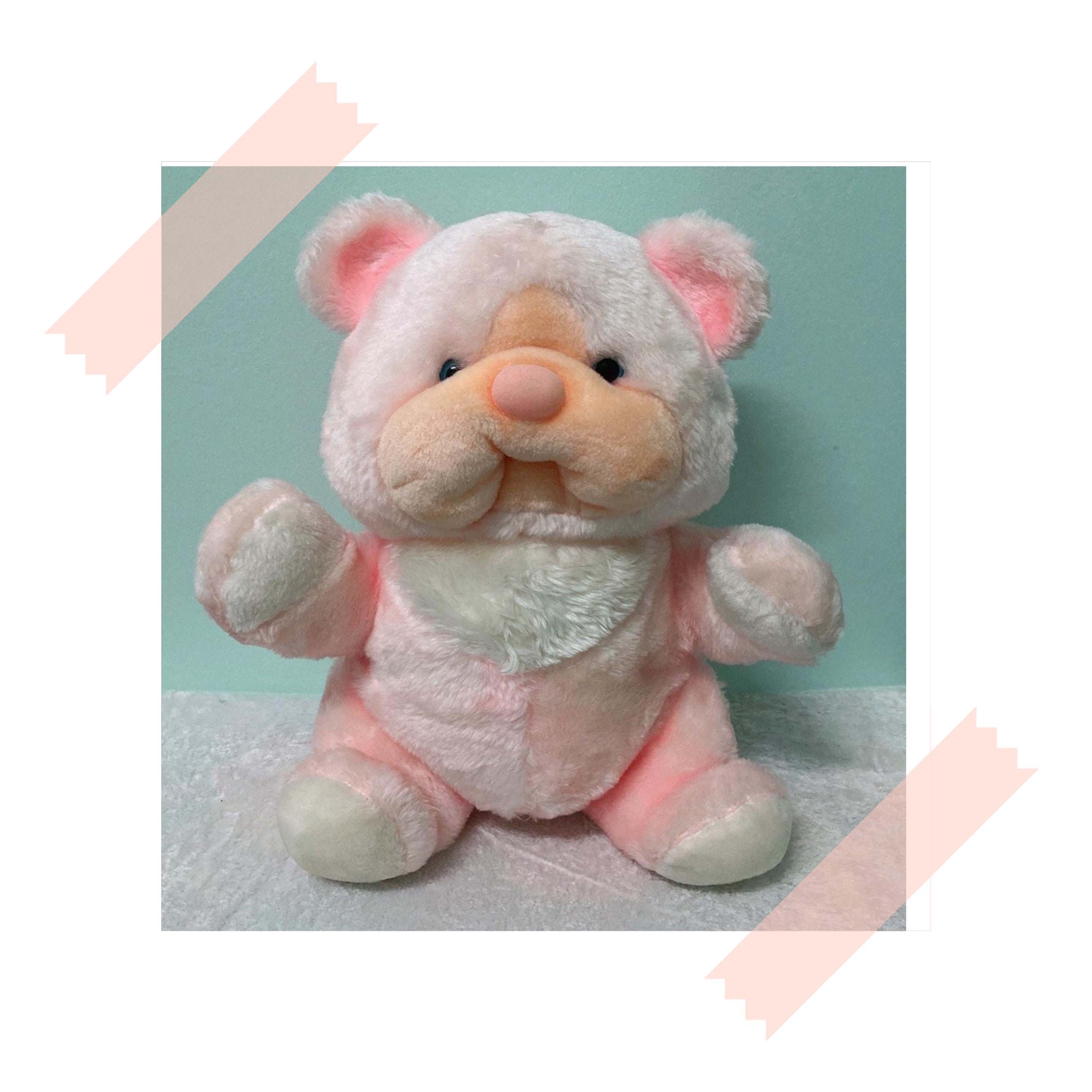 ヴィンテージピンクのクマのぬいぐるみ：台湾のレトロなぬいぐるみ（18