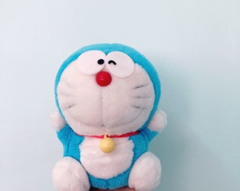 Peluche vintage de Doraemon - Hucha de gato azul - Fujiko-Pro