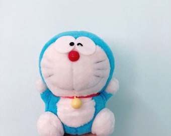 Piggy bank / Money box Blue Cat Vintage Toy / Doraemon Japan Cat Vintage Plush