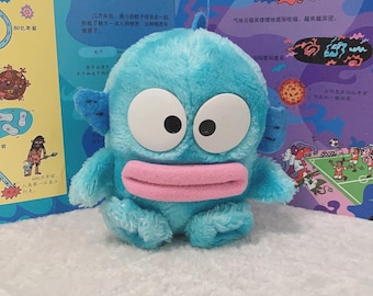 Hangyodon Sario Vintage Plush / Blue Fish Japan Vintage Plushie 1991