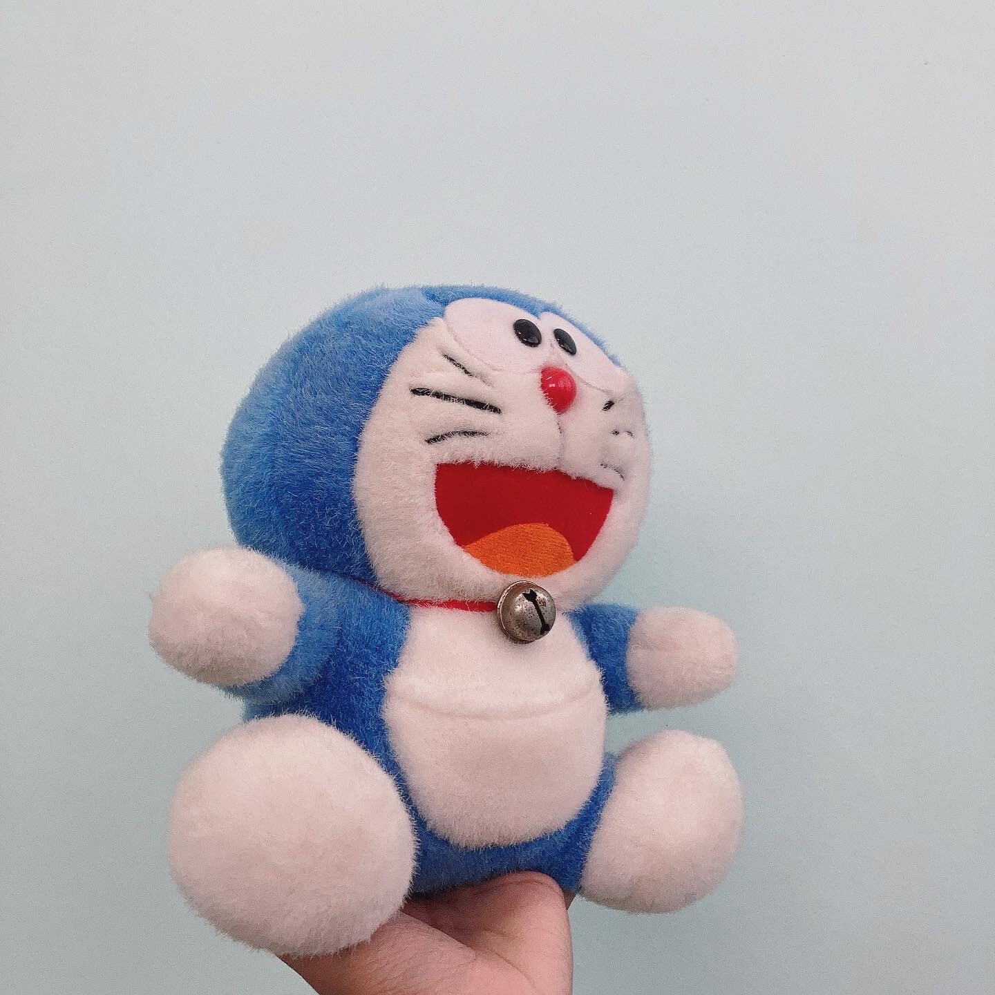 Vintage Plushie 1970 / Japan Blue Cat Plush / Anime Japan Doll / Cat
