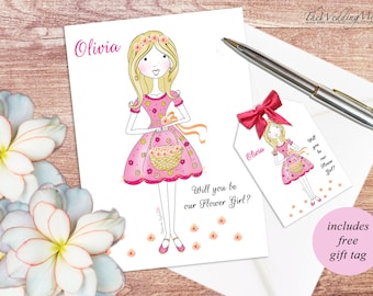 flower girl invite etsy