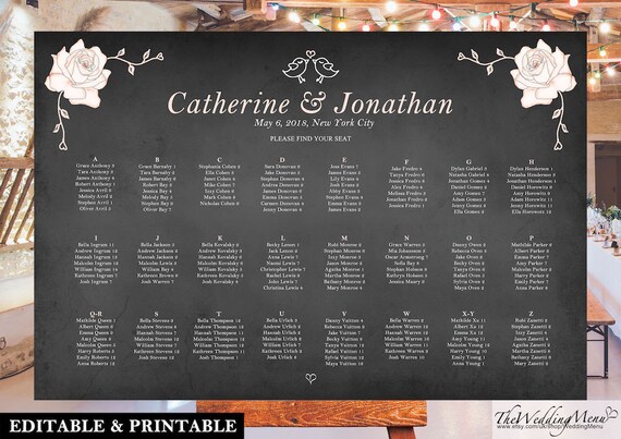 Diy Wedding Seating Chart