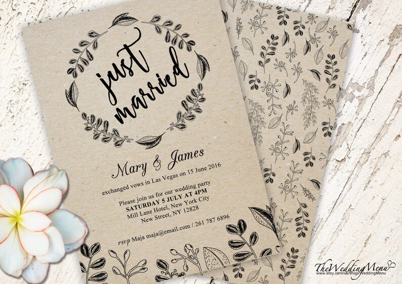 Save The Date Wedding Reception Only