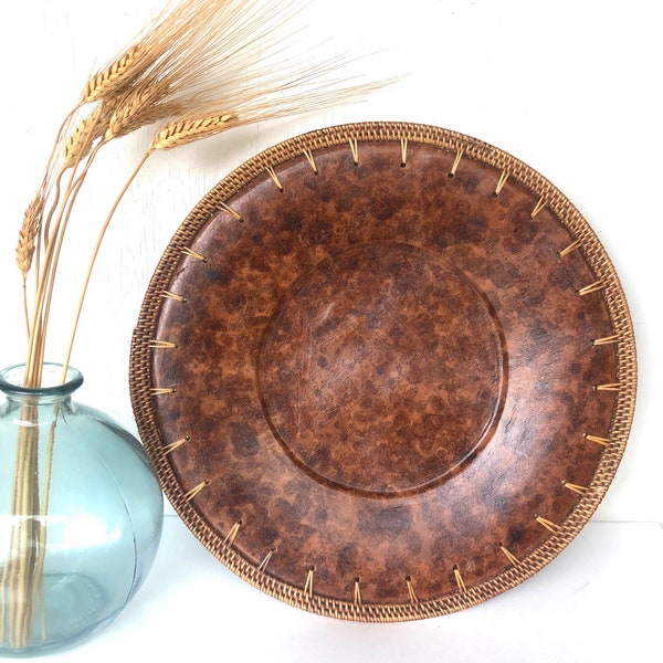 Leather Charger Plate Etsy