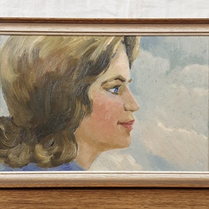 Pintura al óleo original, retrato femenino, artista ucraniano, bellas artes europeas, pieza única