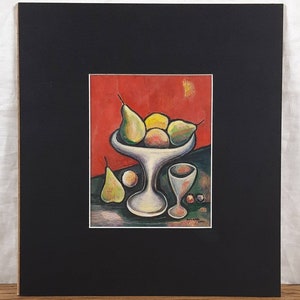 Dipinto di pere, natura morta di pere, dipinti a guazzo, dipinto originale, artista ucraino