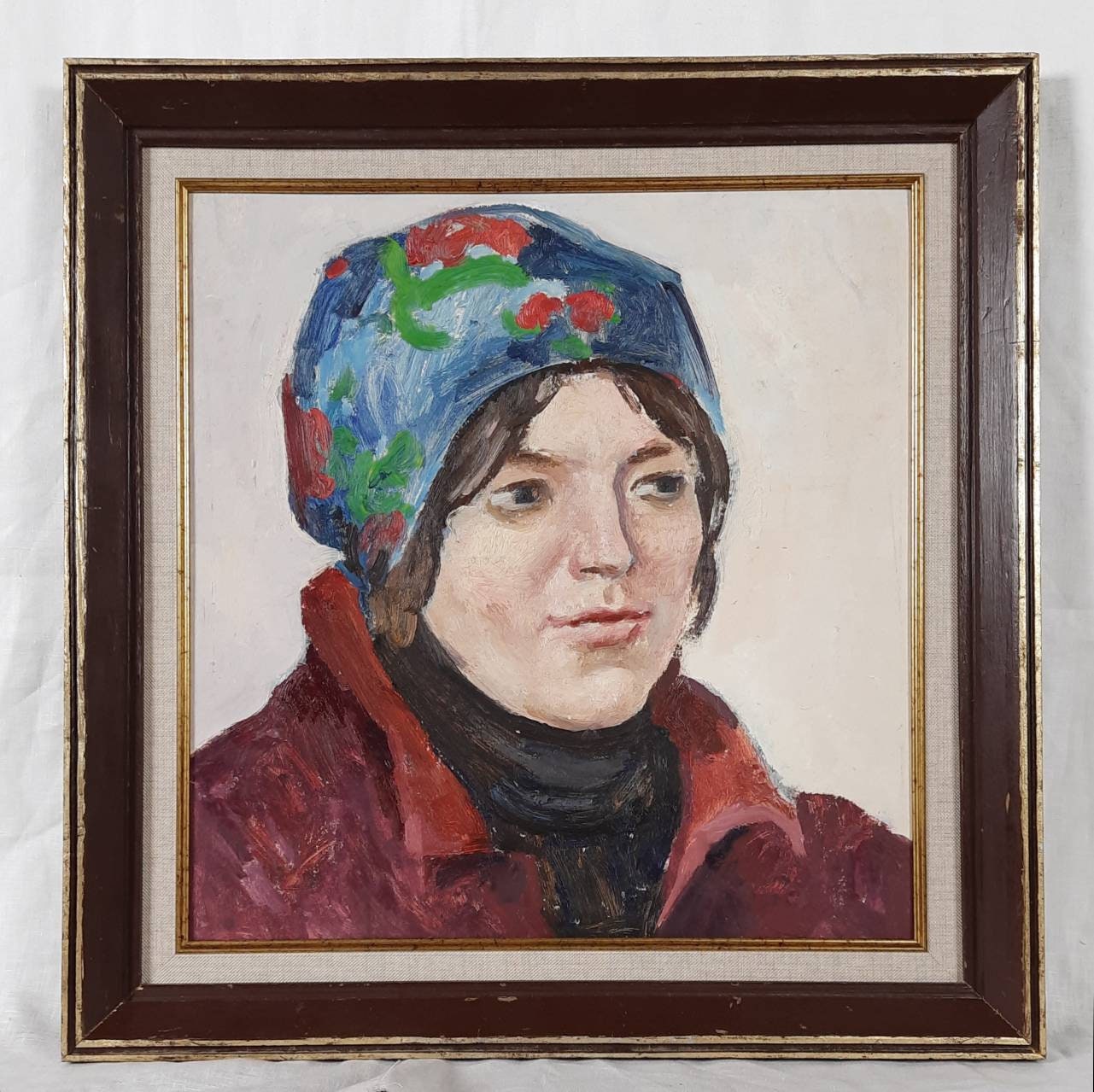 Painting European Fine Art Original Vintage Portrait Ukrainian artist ...