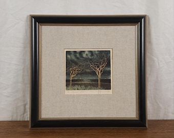 Moonlit Night by the Sea, Original Color Etching by Vereshchahin, Signed Limited Edition 3/5