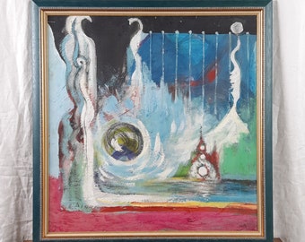 Abstract Composition, Abstract Art, Original Oil Painting, Ukrainian artist Didyk