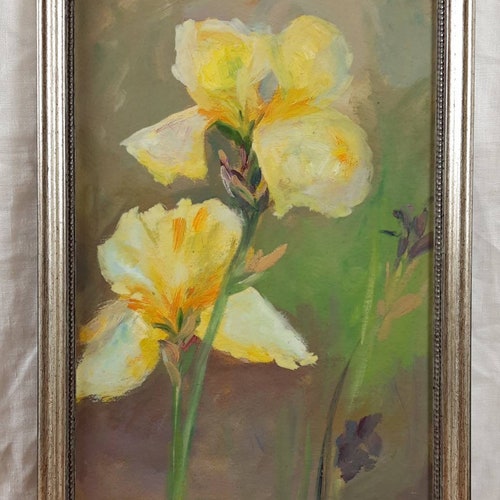 Original painting, shops Flowers, Ukrainian artist, European Fine Art