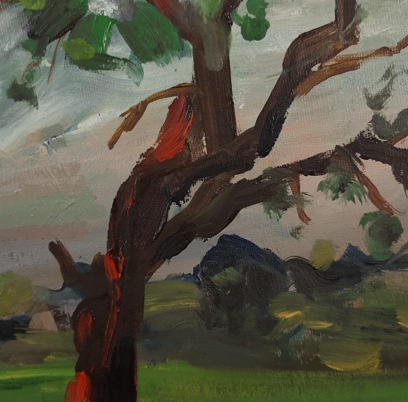 Oil Landscape, Village Landscape, Original Oil Painting, Ukrainian