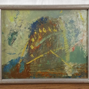 Dipinto a olio originale, Astratto, Paesaggio urbano, Artista ucraino Lukin, Belle arti europee, Pezzo unico