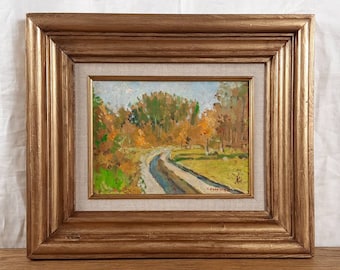 Peinture à l'huile originale, artiste ukrainien Volochine, paysage, peinture vintage, beaux-arts européens, unique en son genre