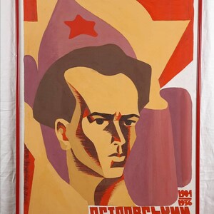 Cartel original, artista ucraniano, artista ucraniano Kyrychenko, Vintage