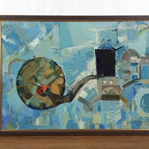 Composição abstrata, Arte abstrata, Pintura a óleo original, Artista ucraniano