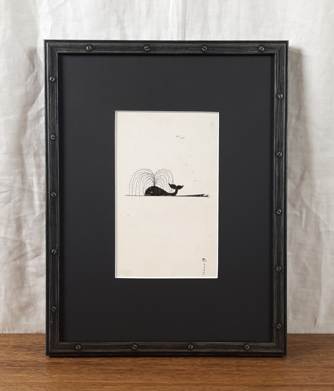 Original Ink Drawing, Whale, Collectible, Ukrainian Artist Anufriyev - Etsy