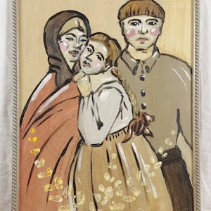 Ukraińska rodzina, Portret rodzinny olejny, Oryginalny obraz olejny, ukraiński artysta