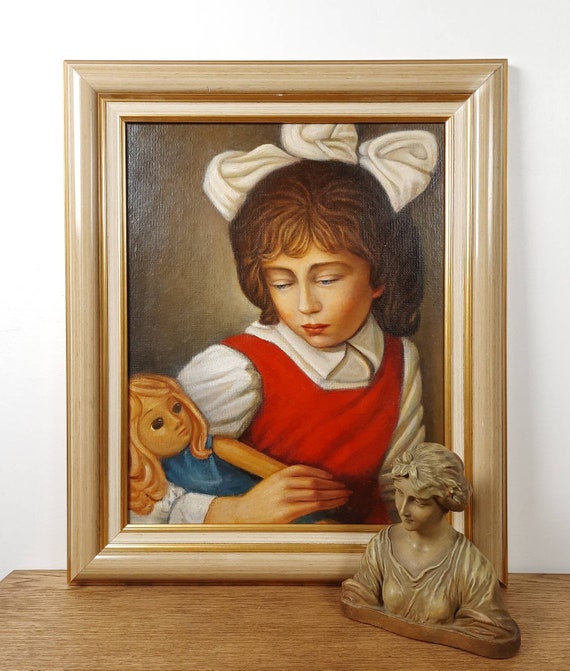 Painting European Fine Art Original Vintage Portrait Ukrainian artist ...
