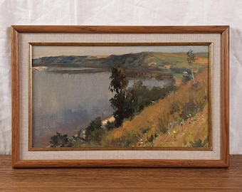 Paysage marin d&#39;automne, paysage original, peinture à l&#39;huile originale, artiste ukrainienne