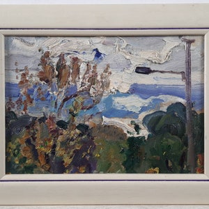 Pintura al óleo original, artista de Odessa, paisaje marino, paisaje, bellas artes europeas, pieza única