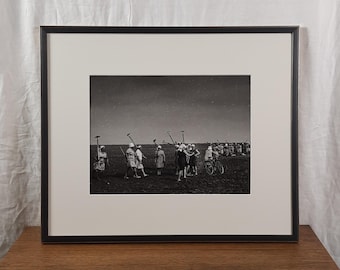Vintage Framed Photo, Collective Farmers, Ukrainian Artist Zyubritsky