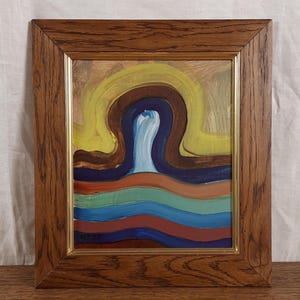 El nacimiento de un mundo integral, pintura al óleo simbolista abstracta, óleo original, artista ucraniano Bannikov