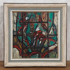 Pintura a óleo original, Abstrata, Artista Ucraniano, Belas Artes Europeias, Única