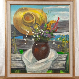 Pintura a óleo original, artista ucraniano, natureza morta, verão, pintura vintage, belas artes europeias, único