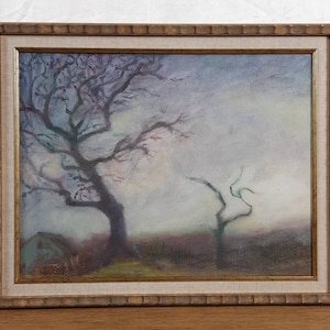 Pintura a óleo original, artista ucraniana Lukina, Paisagem, Outono, Casa, Obra de arte original