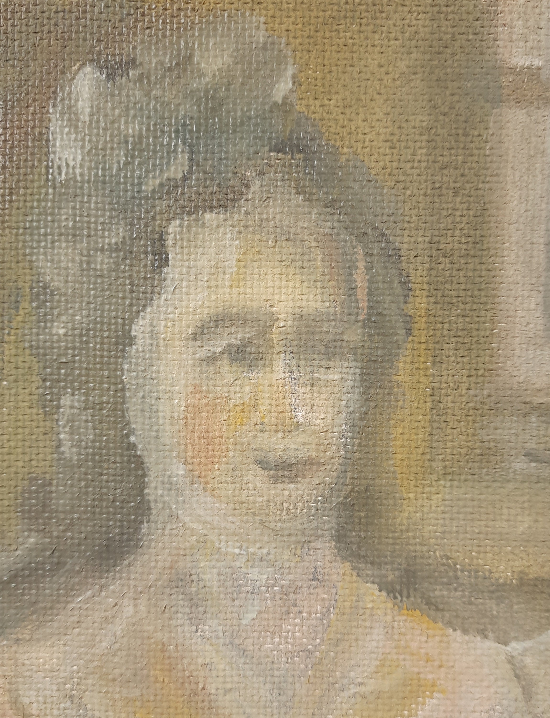 18世紀風の女性の肖像画、オリジナルのヴィンテージ油絵、女性の肖像画