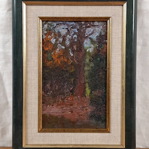 Paisagem de árvores de outono – Pintura a óleo original – Belas artes ucranianas